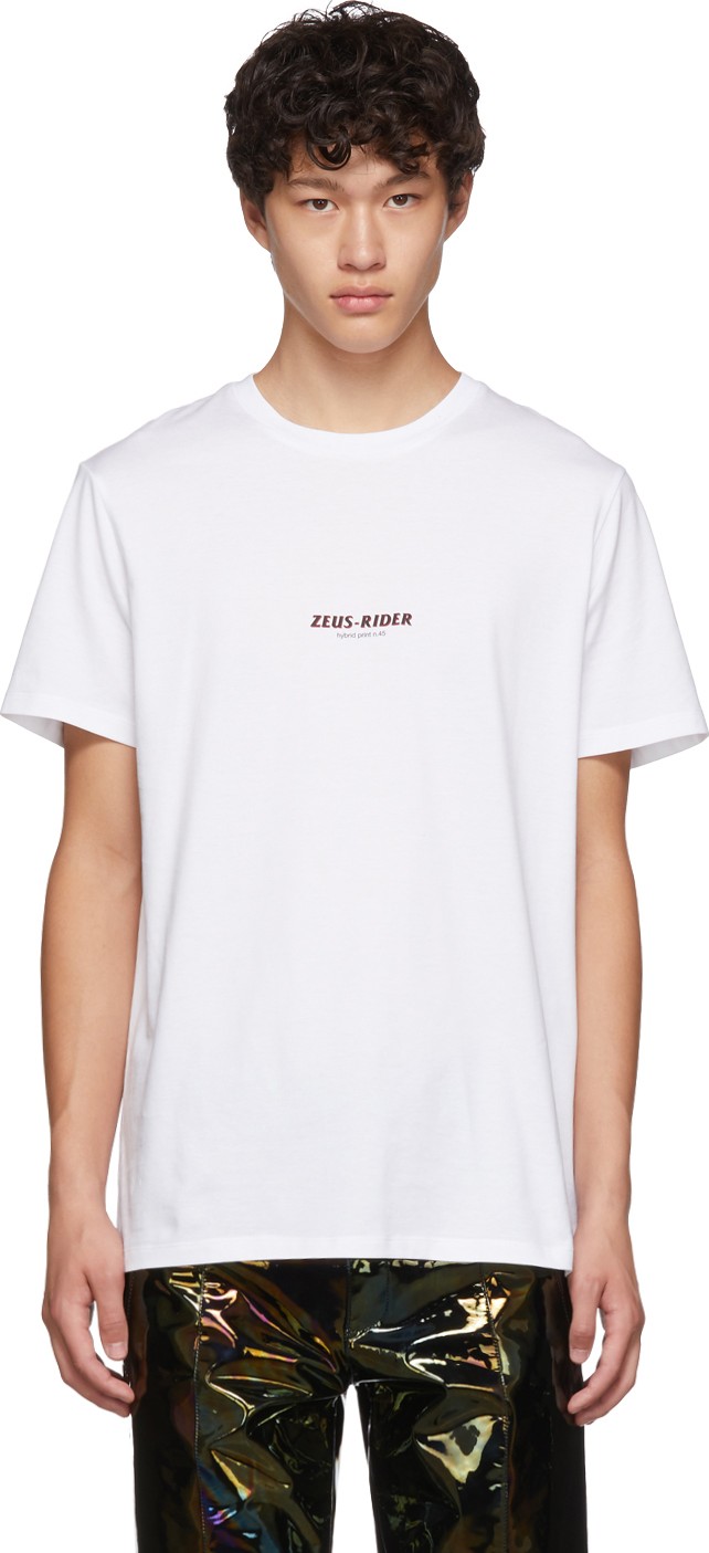 Neil Barrett White 'Zeus-Rider' T-Shirt
