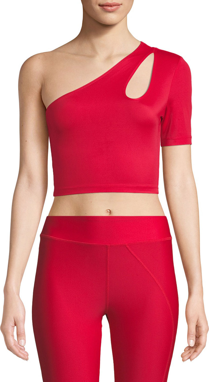 Cushnie Et Ochs Binx One-Shoulder Cutout Crop Top