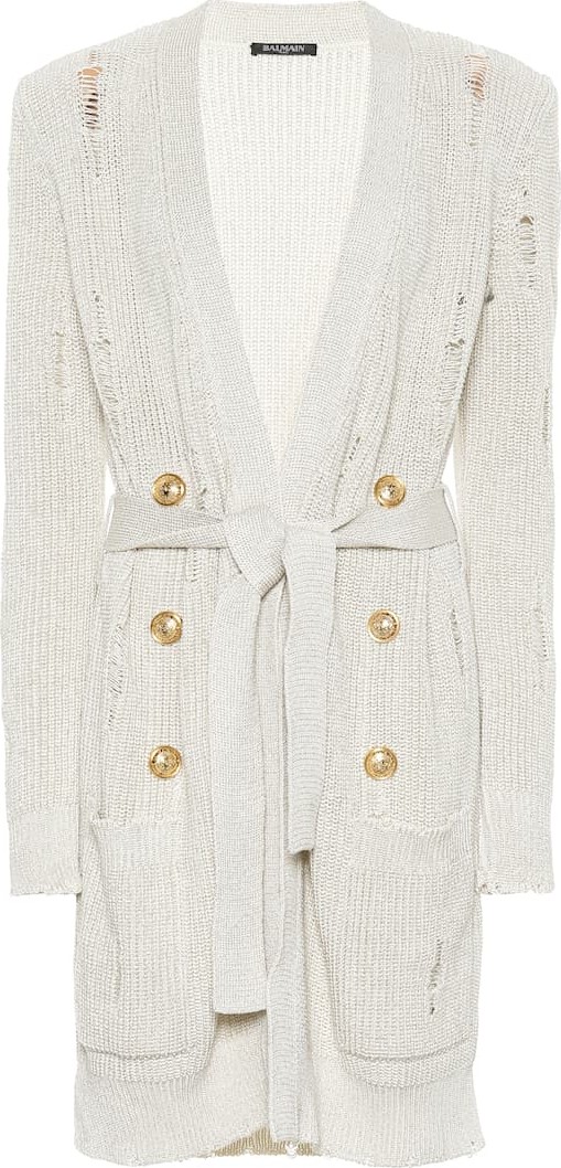 Balmain Embellished knit cardigan