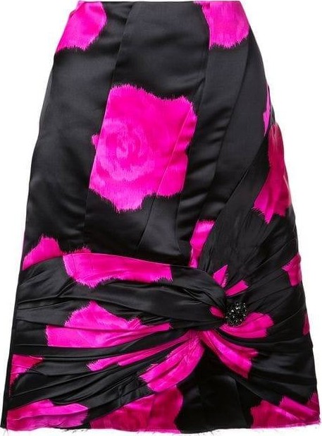 Calvin Klein Collection knot detail A-line skirt