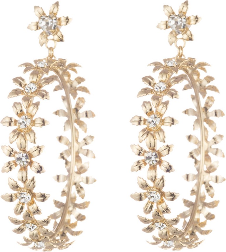 DANNIJO Amara Flower Hoop-Drop Earrings