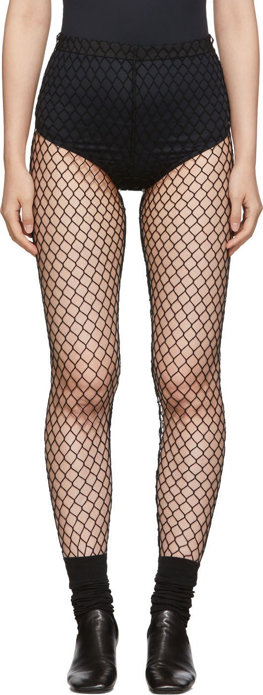 Comme Des Garcons Black Net Leggings