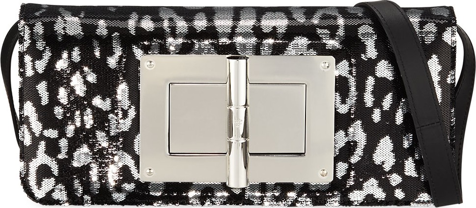 TOM FORD Natalia Jaguar Sequins East-West Clutch Bag