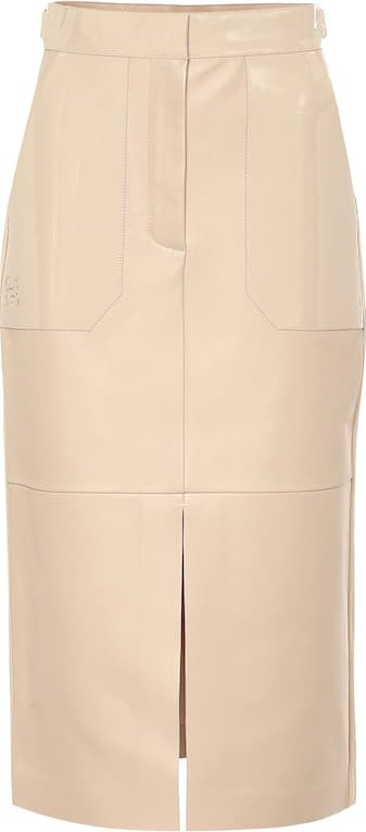 Fendi Leather pencil skirt