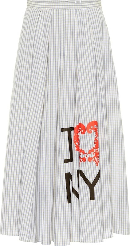 Rosie Assoulin Striped cotton midi skirt