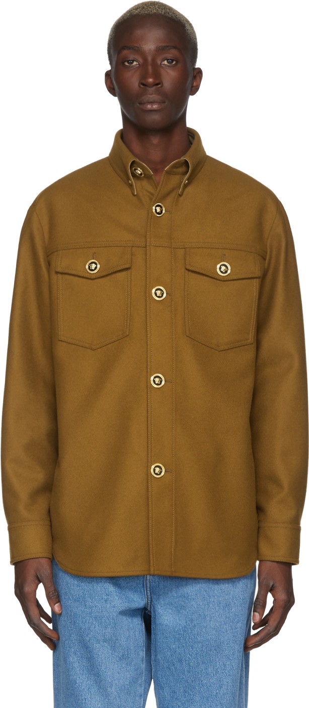 Versace Brown Wool Felt Jacket