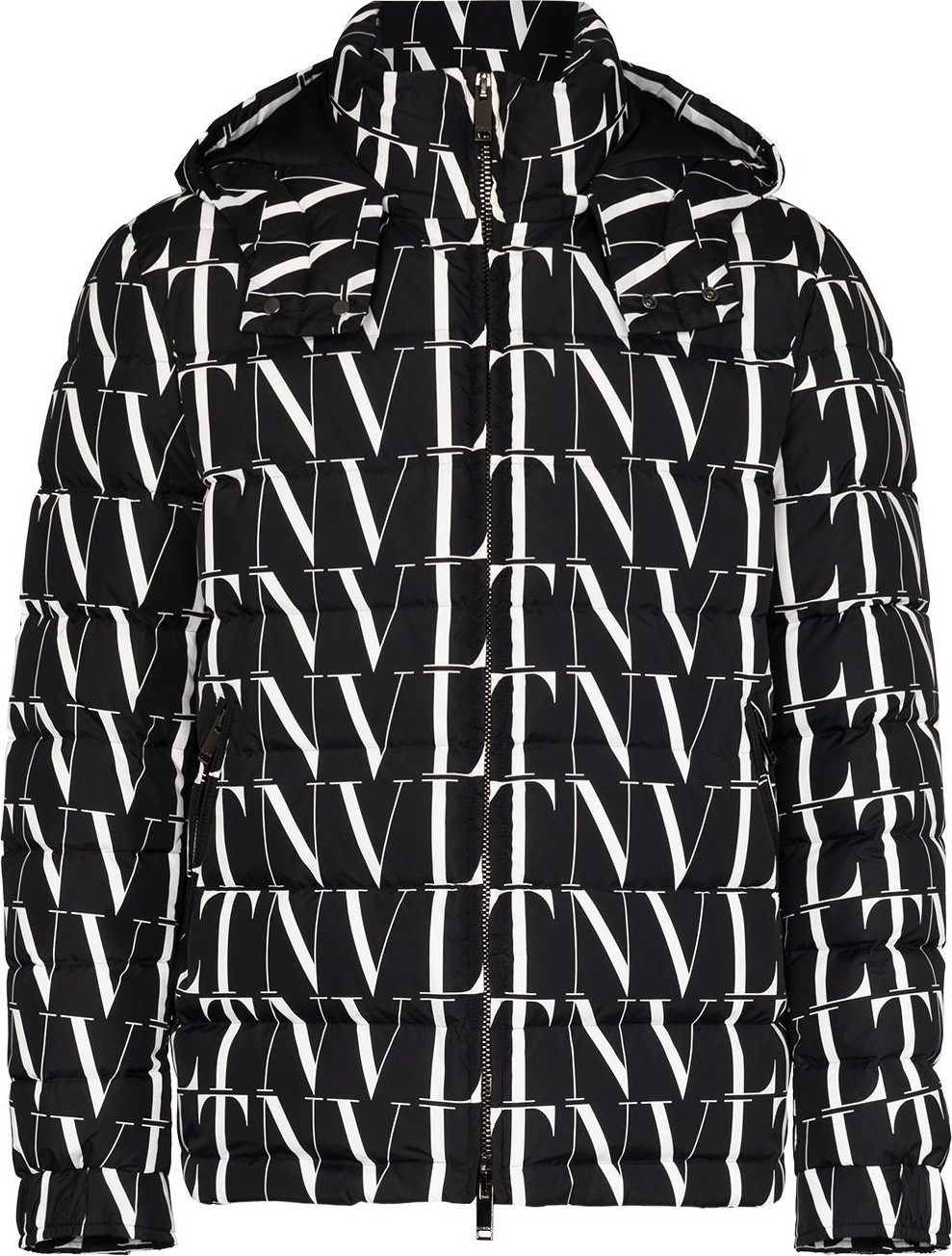 Valentino - Hooded logo-print down jacket