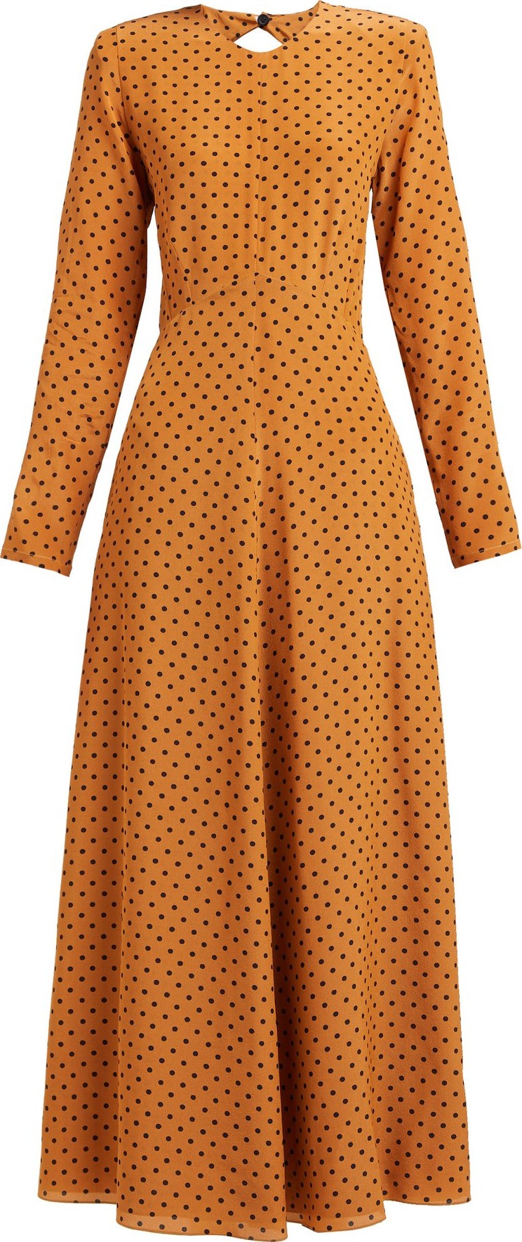 Raey Tie-back polka-dot silk dress
