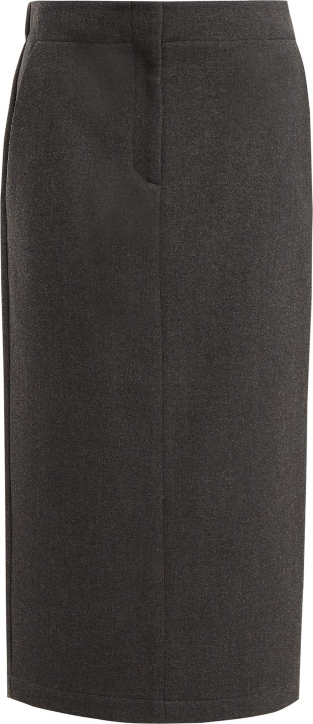 Raey Elasticated-back wool-blend skirt