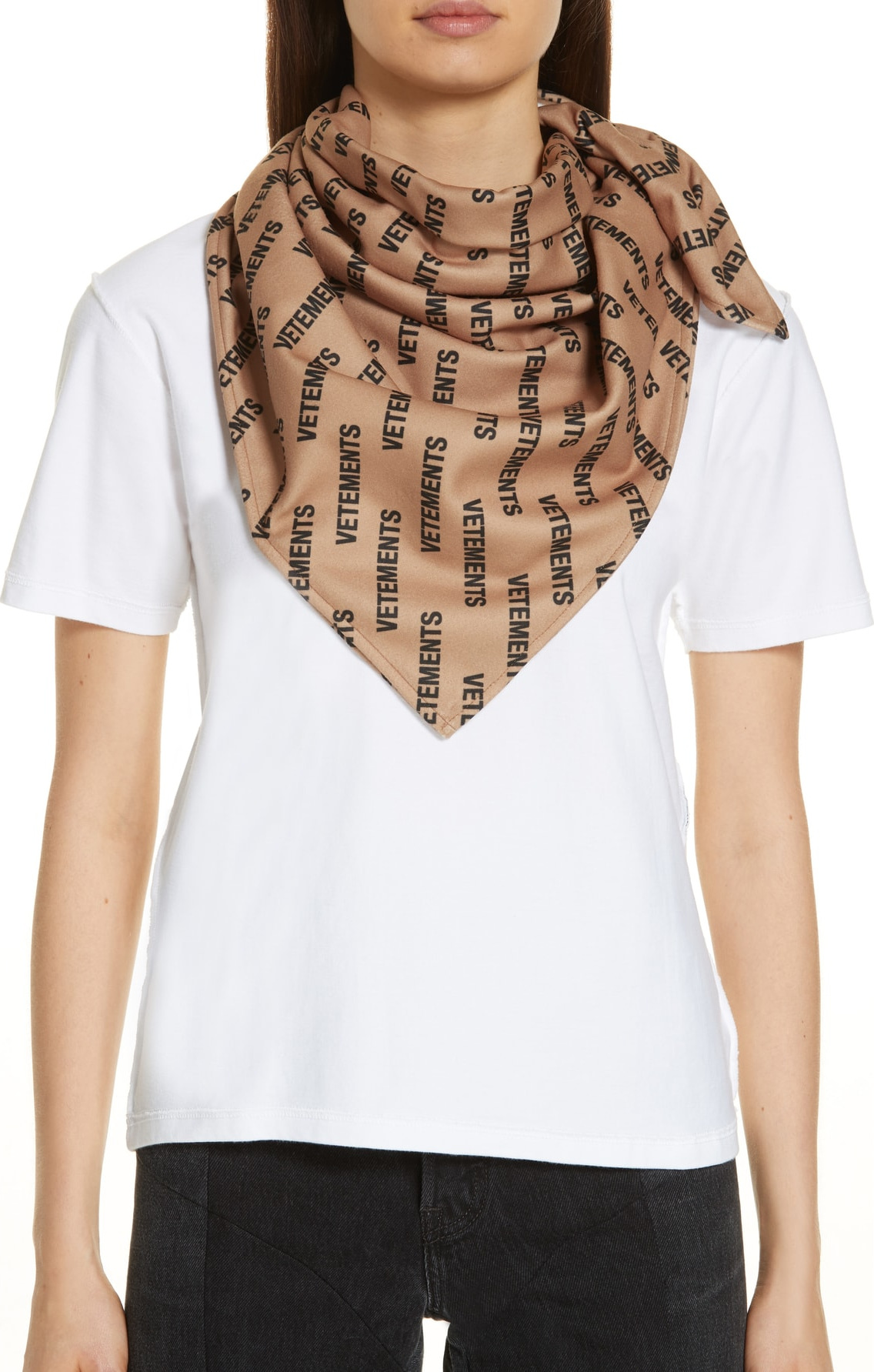 Vetements Logo Fleece Scarf