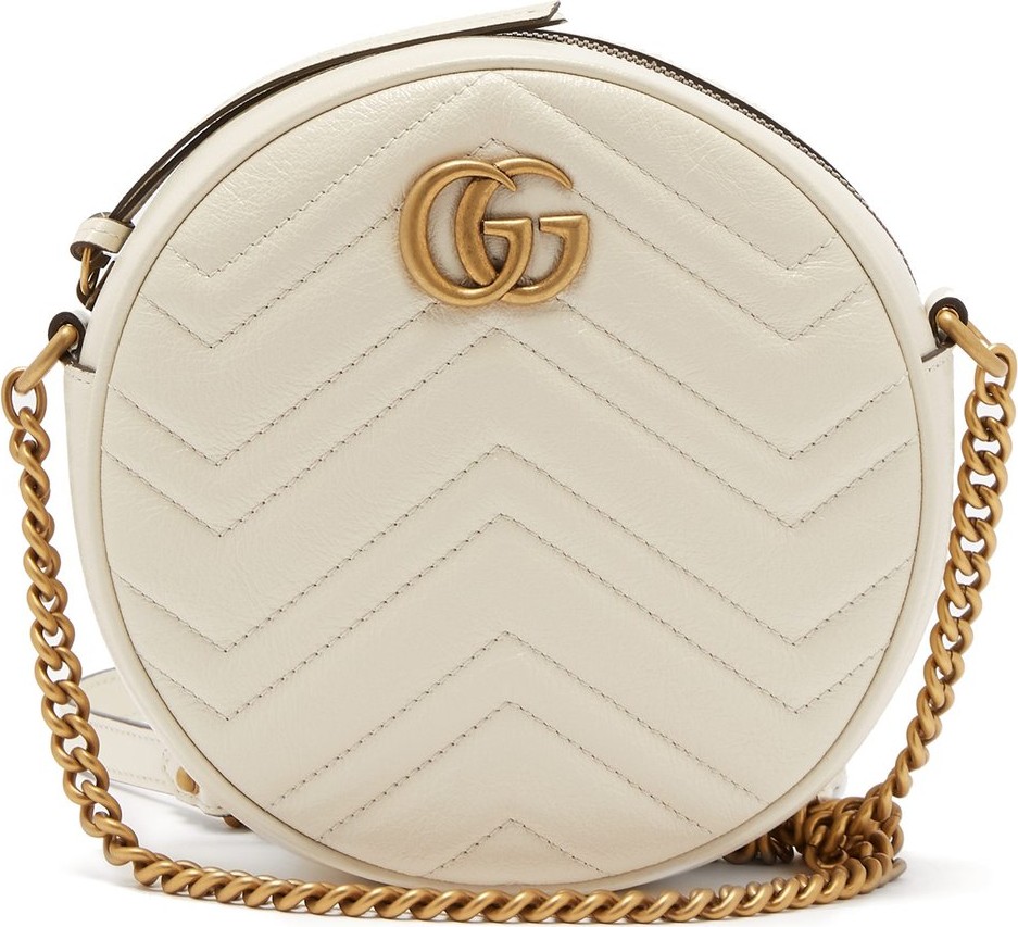Gucci GG Marmont circular leather cross-body bag