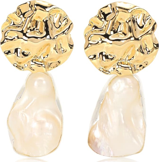 Peet Dullaert Cova 14kt yellow and white gold-plated earrings with baroque pearl