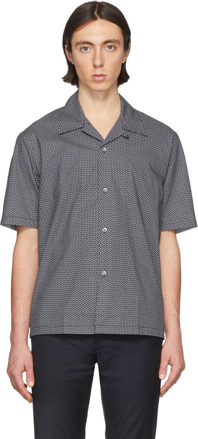 Maison Margiela Blue Micro Paisley Shirt