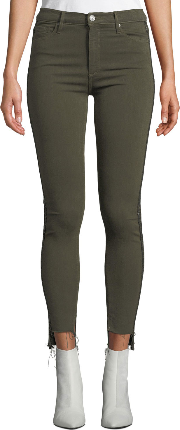 Black Orchid Miranda Step-Hem Side-Stripe Skinny Ankle Jeans