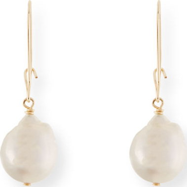 Margo Morrison WHITE BAROQUE PEARL 14K EAR