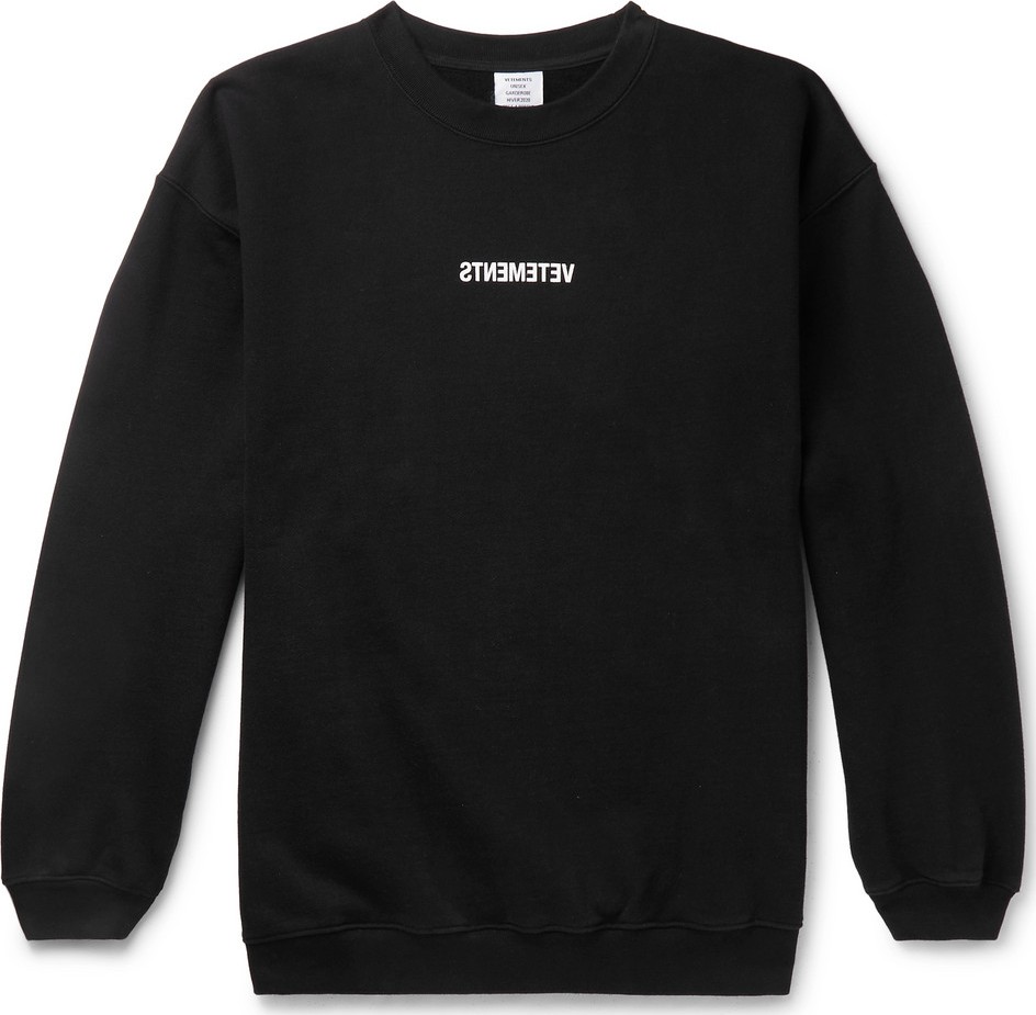 Vetements Logo-Print Fleece-Back Cotton-Jersey Sweatshirt