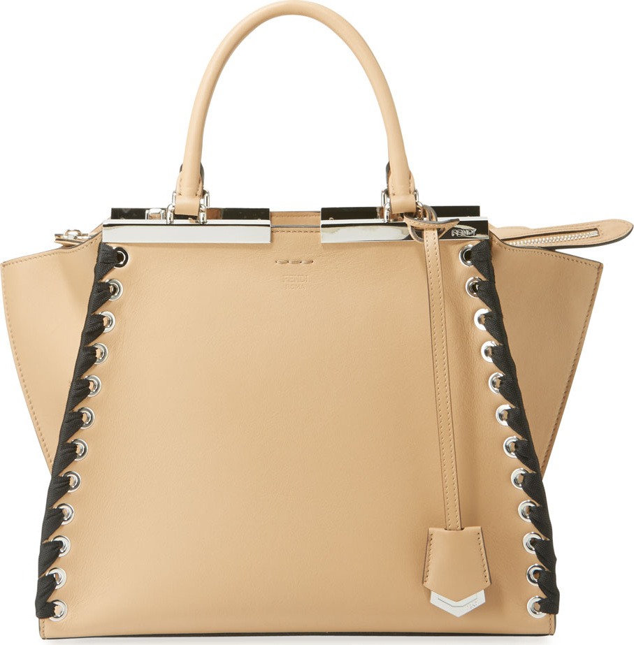 Fendi 3Jours Medium Tote Bag with Ribbon Whipstitching