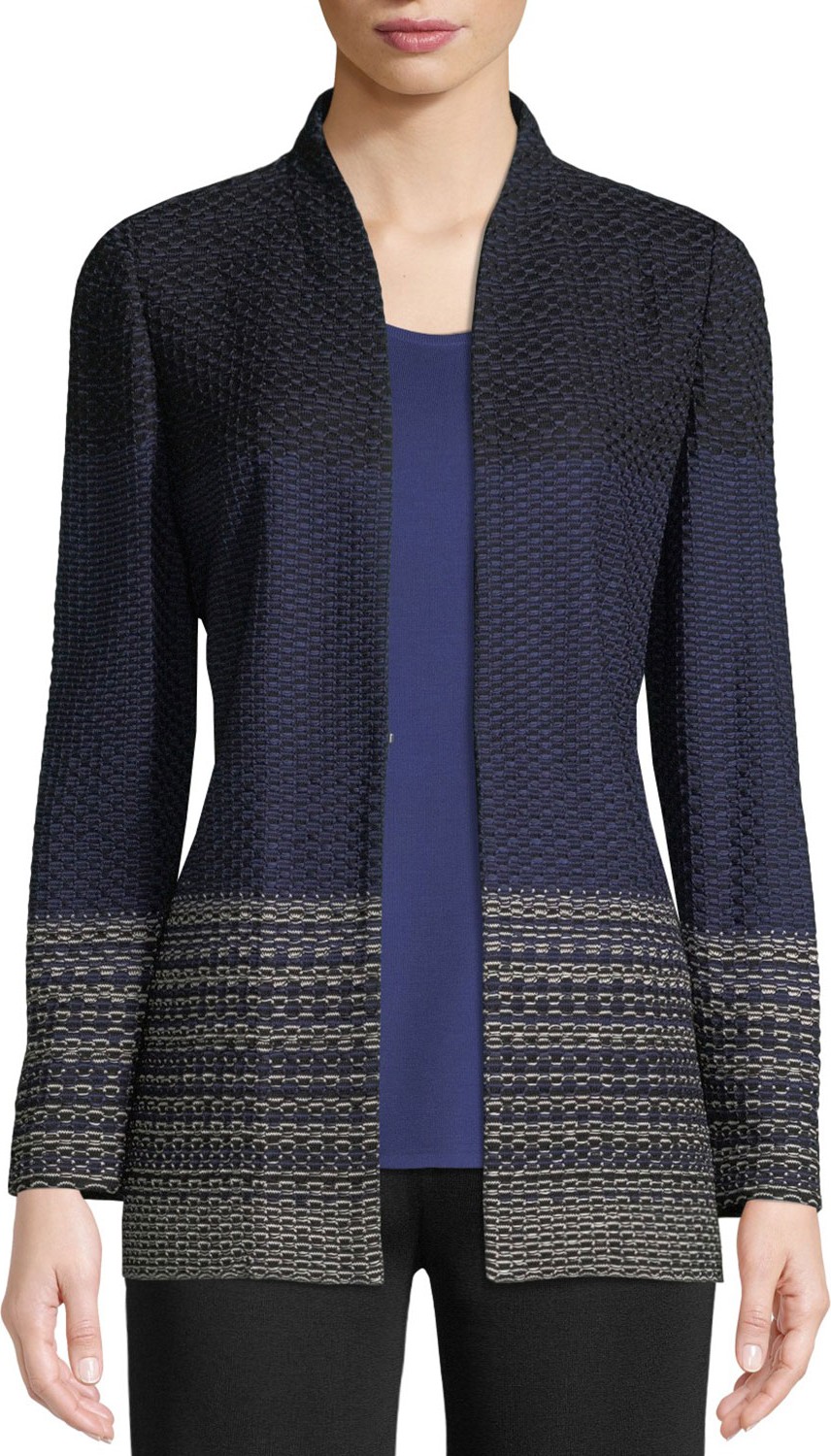 Misook Honeycomb Textured Jacket