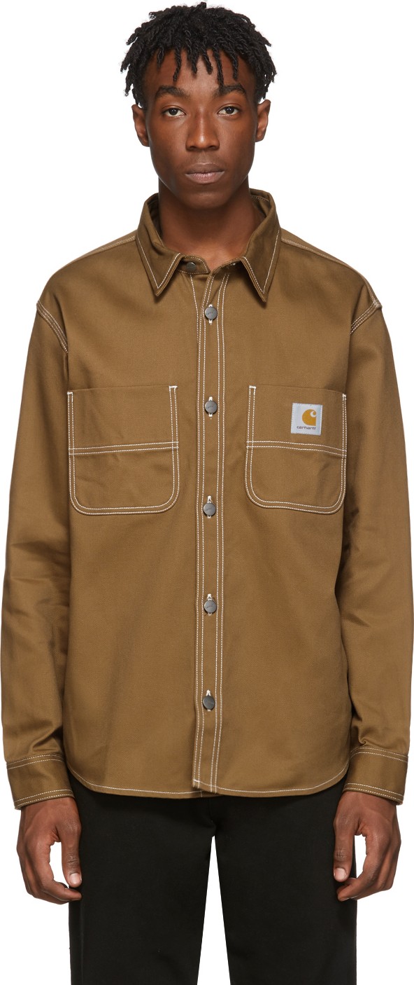 Carhartt Work In Progress Brown Chalk Shirt Jacket