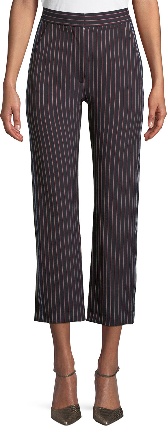 See By Chloé Striped Straight-Leg Trousers