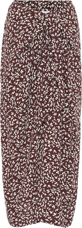 Ganni Floral crêpe maxi skirt