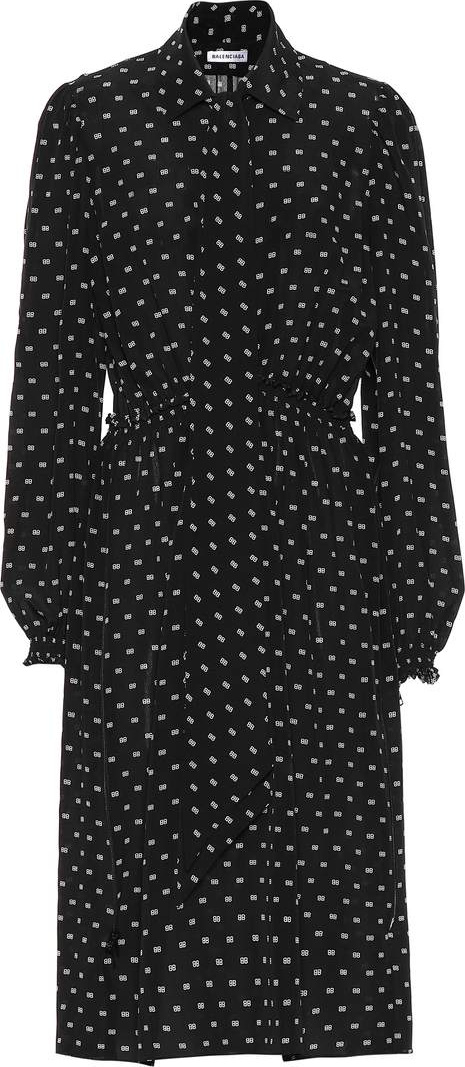 Balenciaga BB-printed silk dress