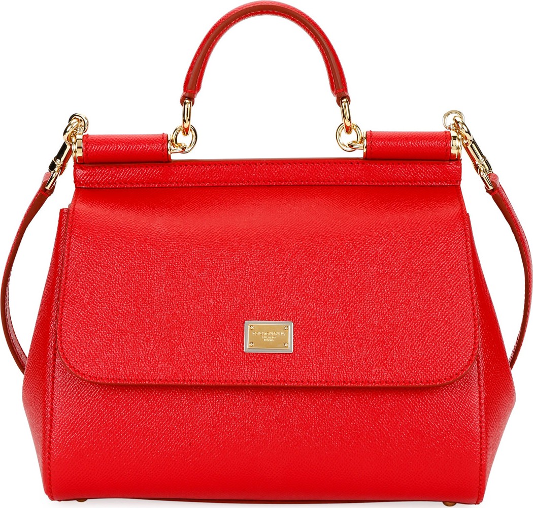 Dolce & Gabbana Sicily Medium Calf Leather Satchel Bag