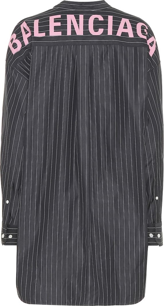 Balenciaga Oversized striped cotton shirt