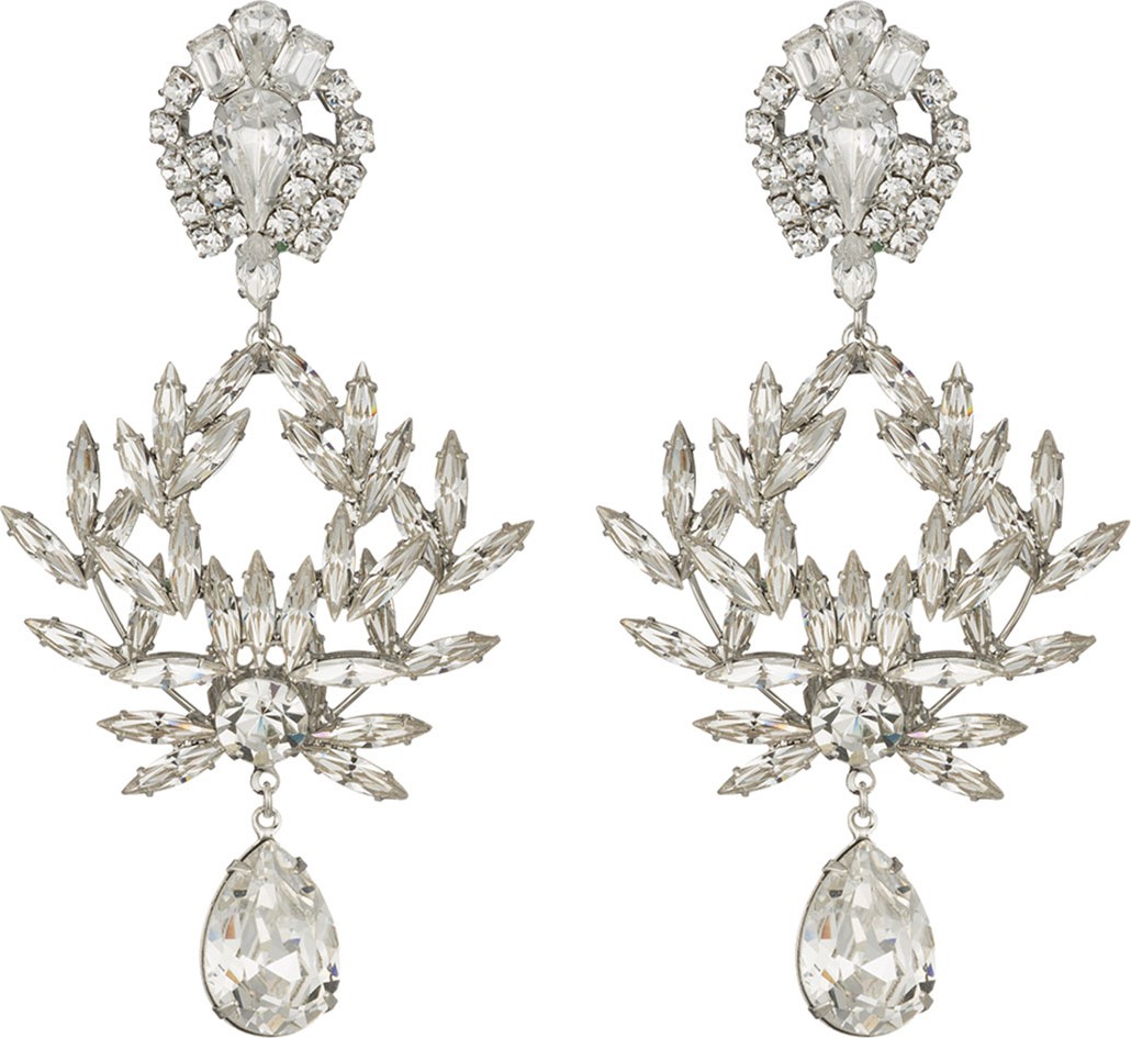 DANNIJO Clover Crystal Clip-On Earrings
