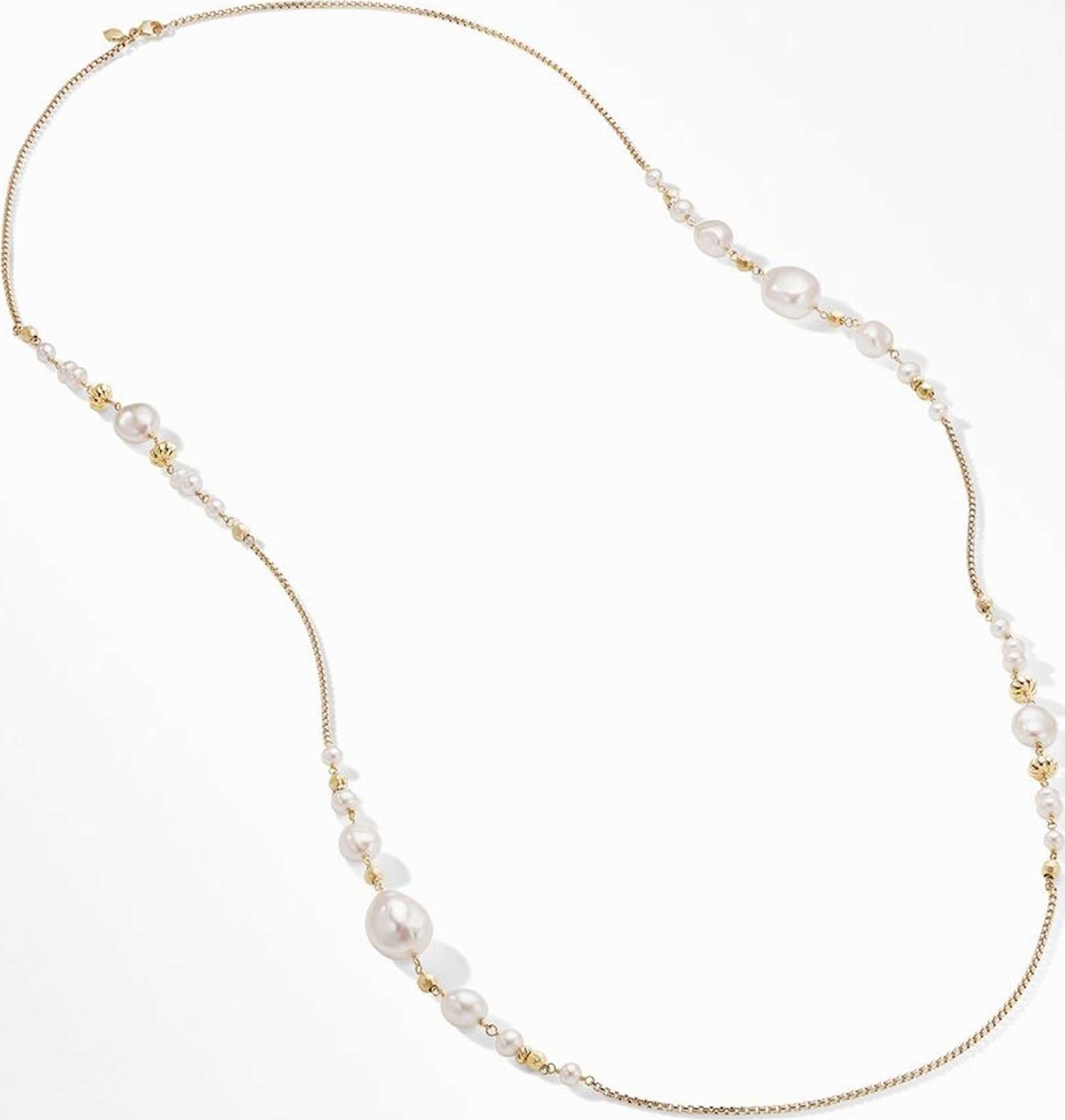 David Yurman Bijoux Bead & Chain Necklace in 18K Gold