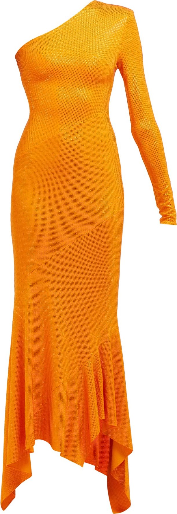 Alexandre Vauthier Crystal-embellished asymmetric fishtail gown