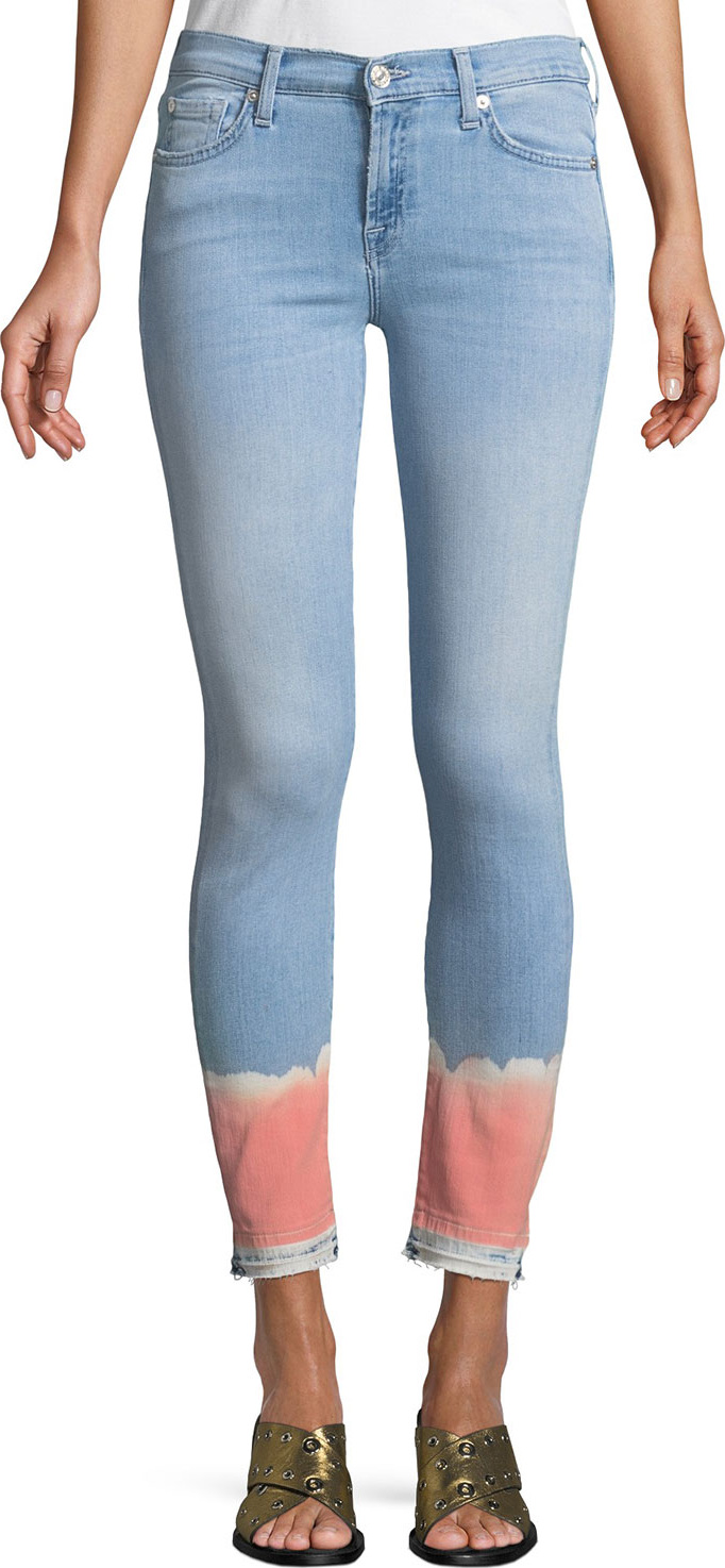 7 For All Mankind The Skinny Crop Jeans w/ Tie-Dye