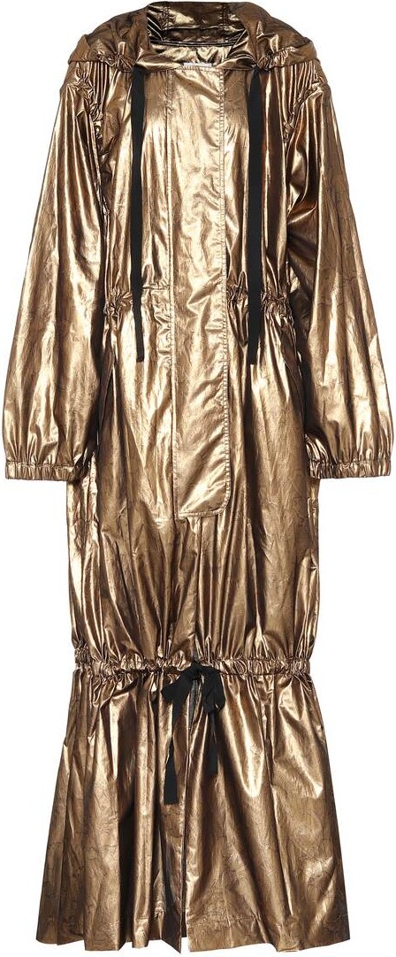 Dries Van Noten Metallic silk-blend coat
