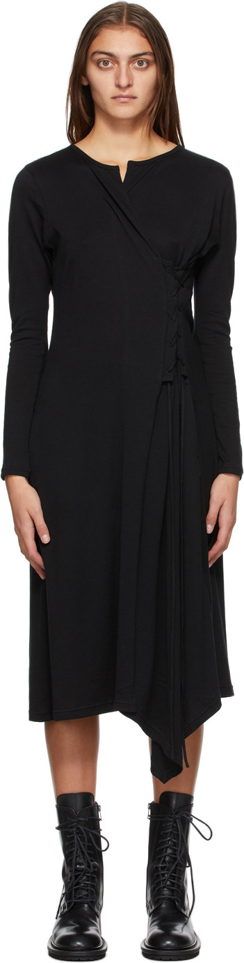 Yohji Yamamoto - Black Side Corset Dress
