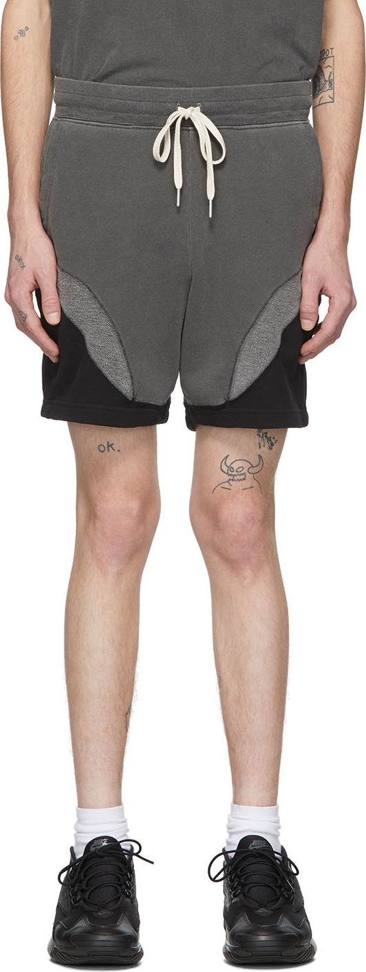 John Elliott Black Loose Stitch Shorts