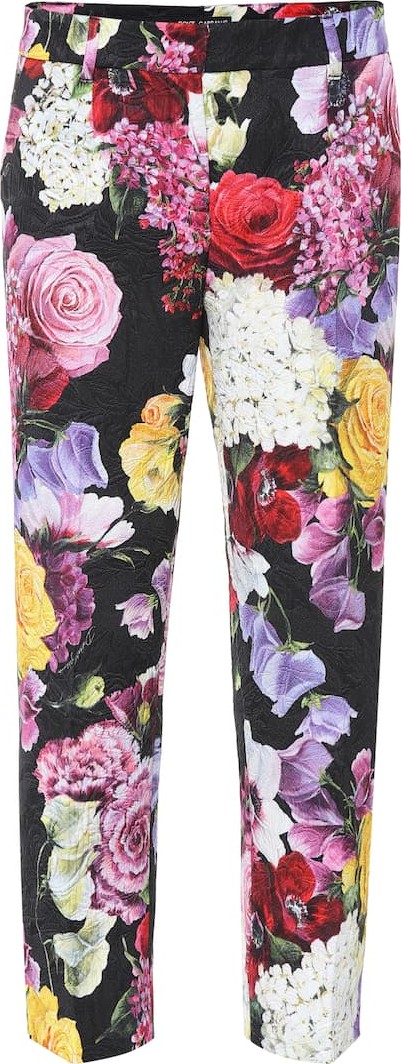 Dolce & Gabbana Floral cotton-blend cigarette pants