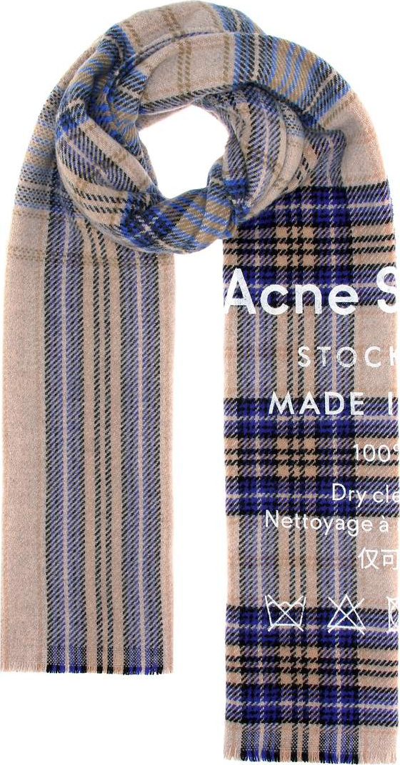 Acne Studios Cassiar Check wool scarf