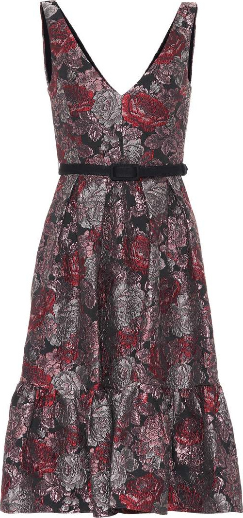 Erdem Gaby floral jacquard dress