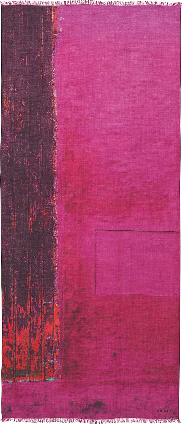 Akris Chefchaouen Wood Door Cashmere Silk Scarf