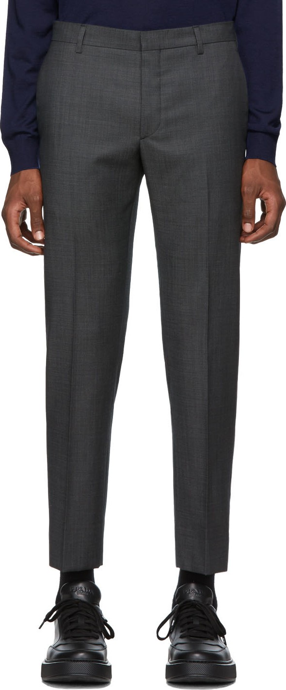 Prada Grey Pinhead Trousers
