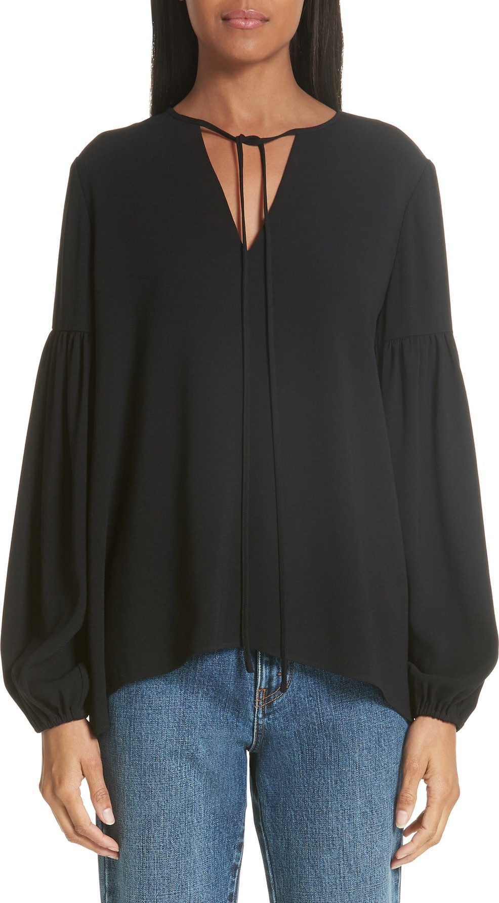 Co Essentials Tie Neck Blouse