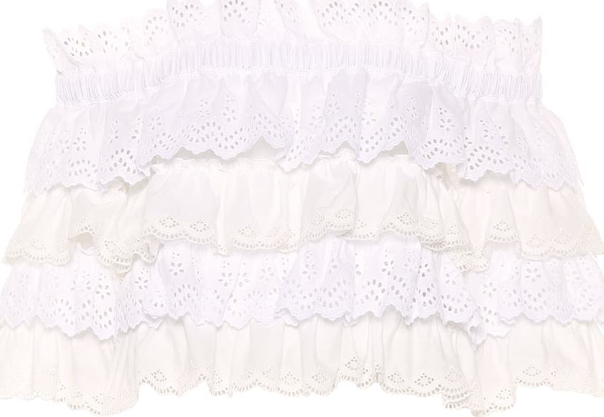 Dolce & Gabbana Off-the-shoulder cotton and silk top