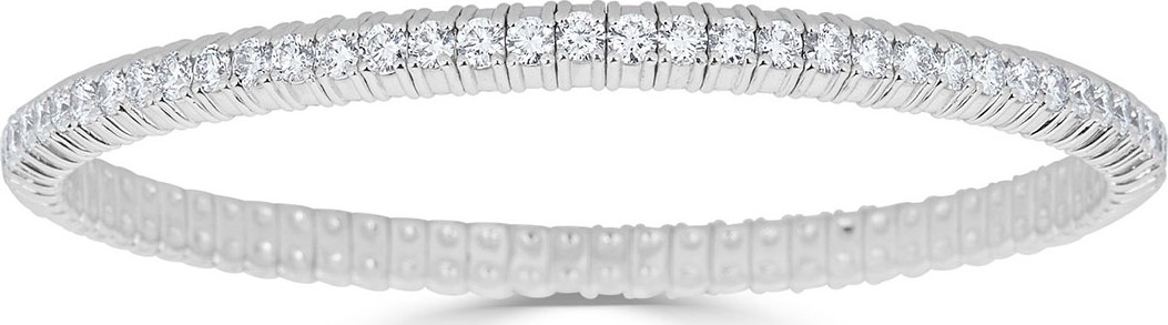 ZYDO Diamond Stretch Bracelet in 18k White Gold, 3.75tcw