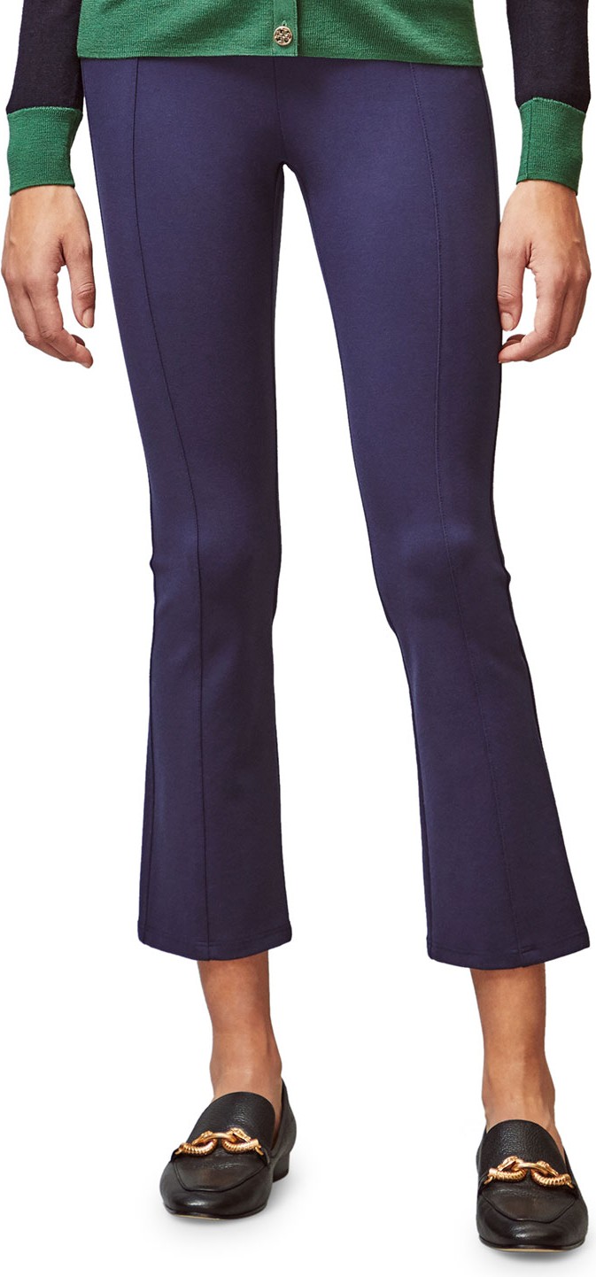Tory Sport Ponte Cropped Flare Pants