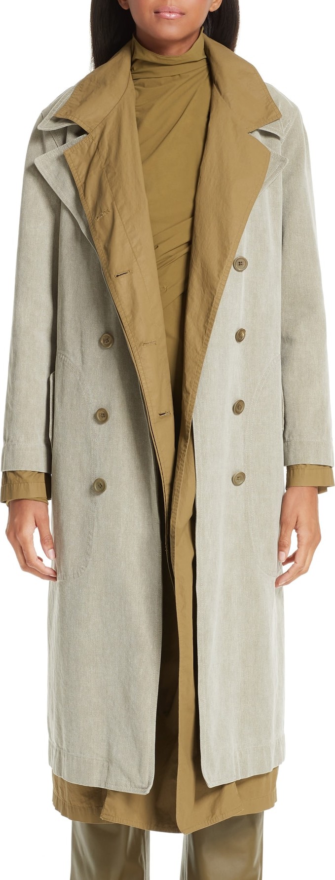 Sies Marjan Devin Layered Cotton Canvas Trench Coat