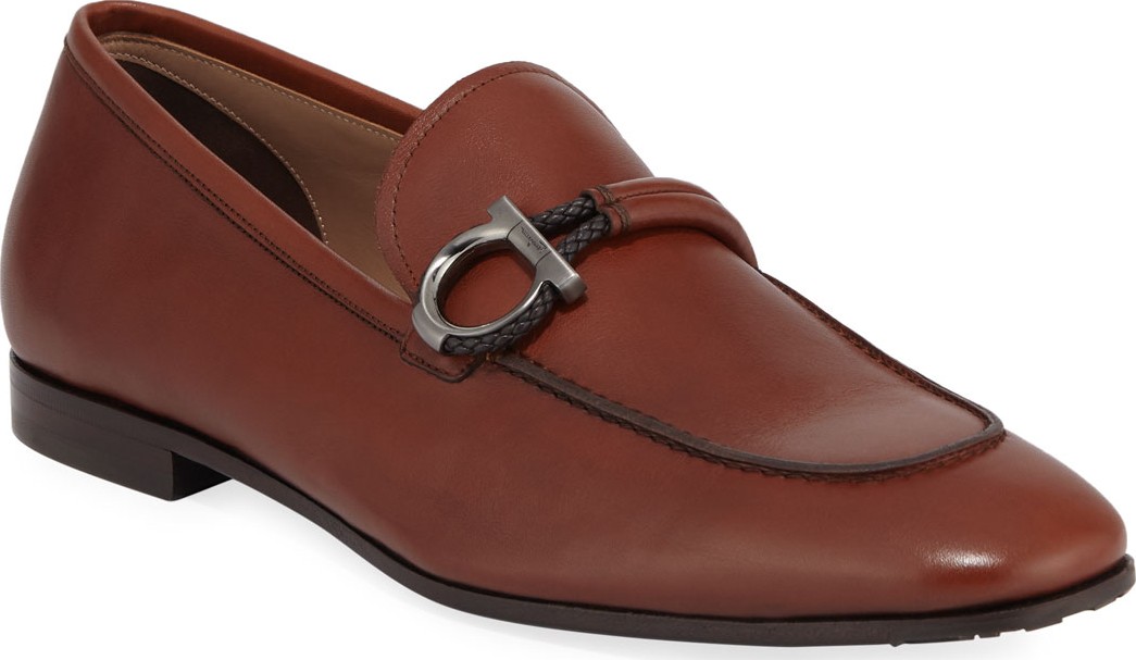 Salvatore Ferragamo Men's America Dress Calfskin Loafers