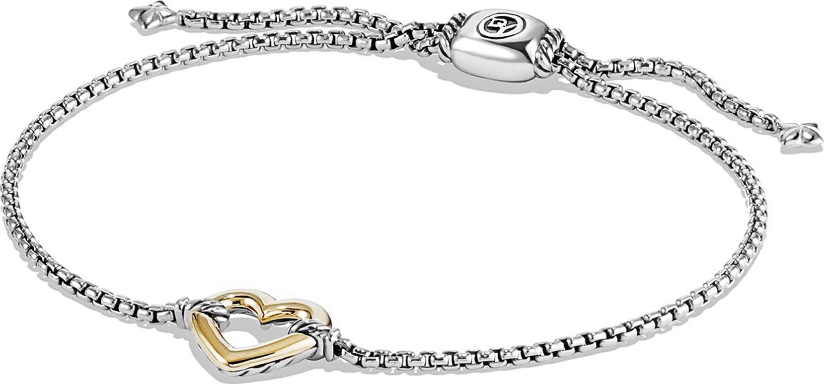 David Yurman 'Cable Collectibles' Heart Station Bracelet with 18K Gold