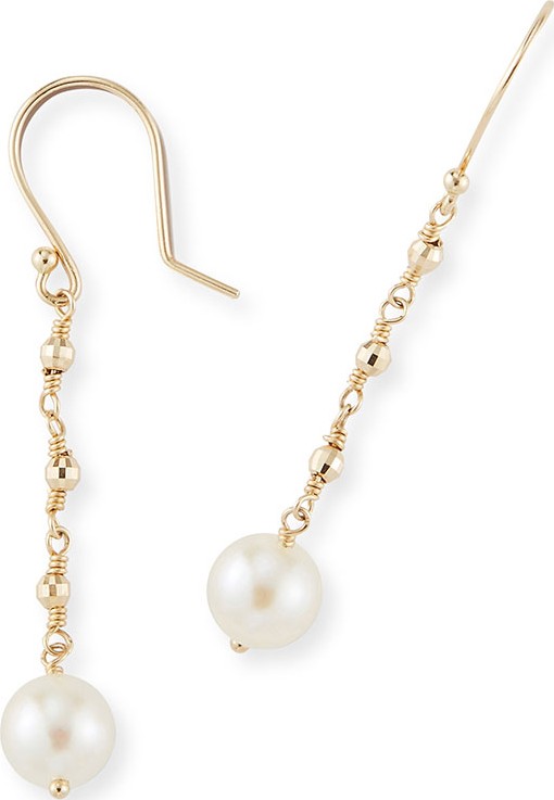 Mizuki 14k Gold Single-Pearl Drop Earrings