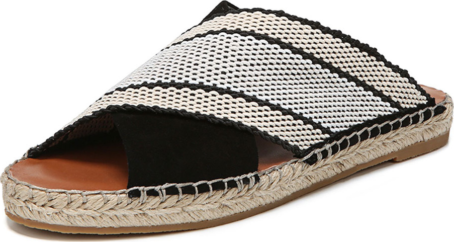 DIANE von FURSTENBERG Flat Crisscross Espadrille Slide Sandal