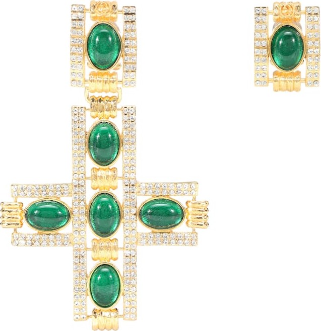 Gucci Embellished clip-on earrings